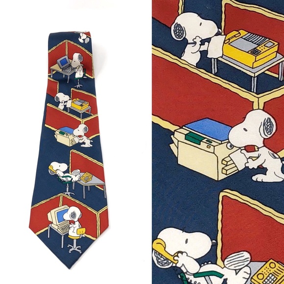 Peanuts Accessories By Iside Snoopy Office Work Silk Tie Poshmark